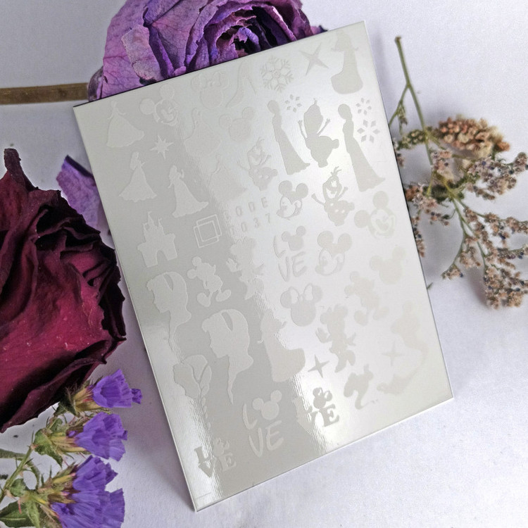 برچسب لنز ناخن مدل کارتونی مجموعه 9 عددی