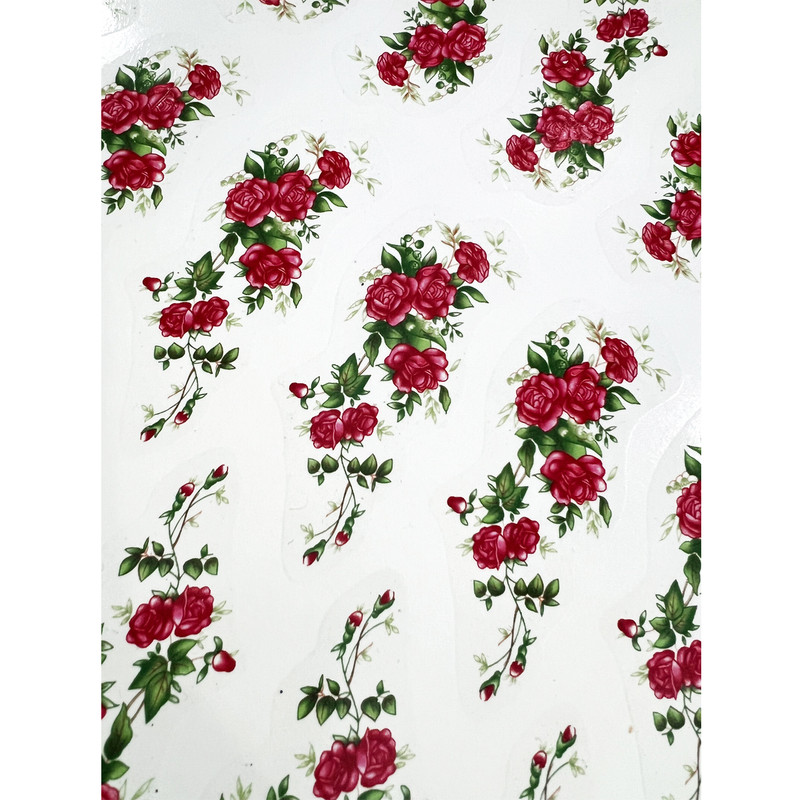 عکس برگردان کوره ای (ترانسفر گرم ) مدل گل سرخی ابعاد مختلف
